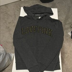 Victoria's Secret Love Pink Hoodie - Dark Gray